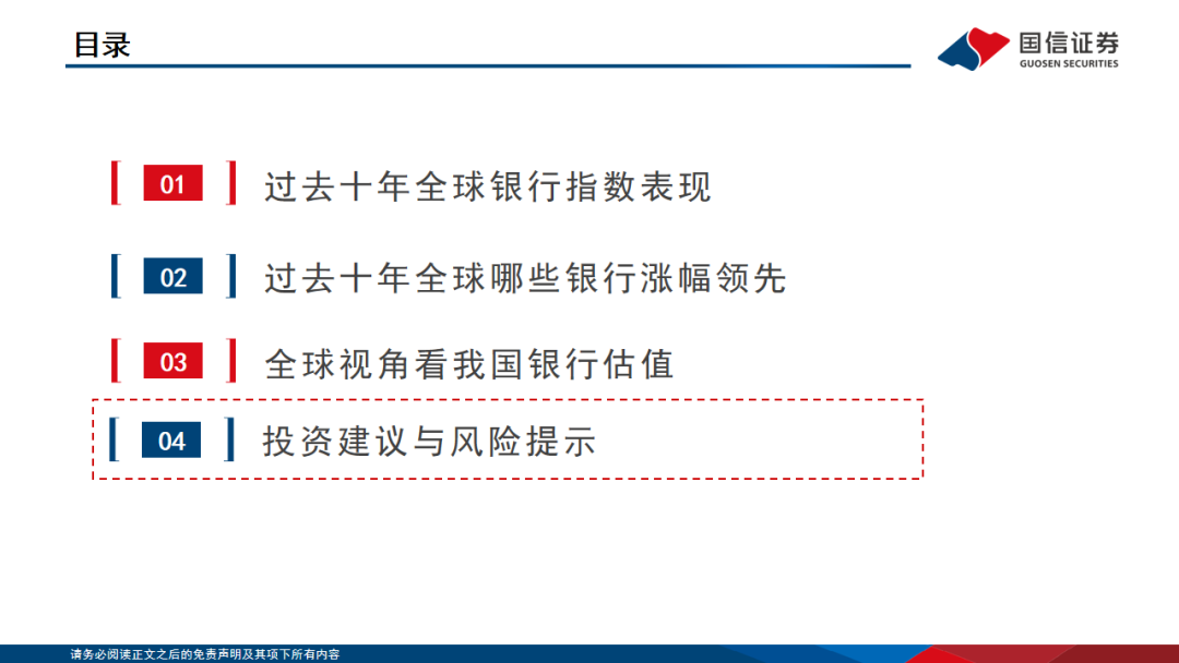 【国信银行·深度】全球十年复盘：哪些银行可以跑出超额收益