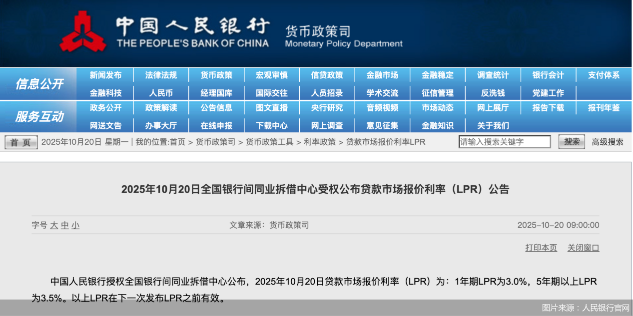 10月LPR保持不变,年内新一轮降息降准仍然可期