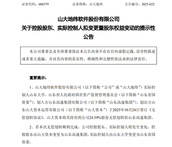688579，实控人拟变更为山东省国资委！