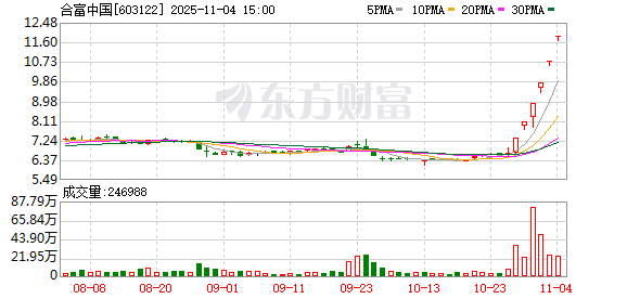6连板合富中国：股价累计涨幅已严重偏离基本面 随时有快速下跌风险