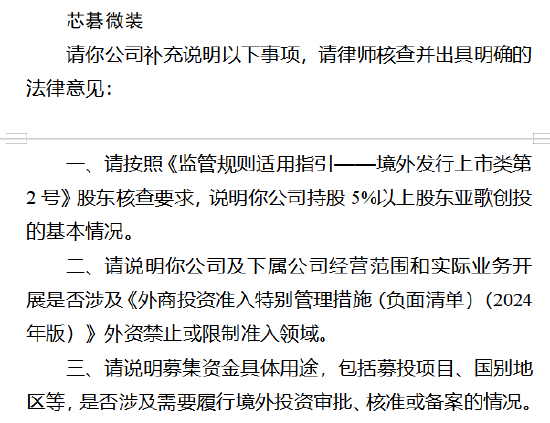 芯碁微装A+H收到证监会备案反馈 要求说明股东情况、外资准入等三大事项