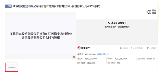 海安农商行第三大股东所持股份拍卖被撤回，第二大股东股权长期处于质押、冻结状态