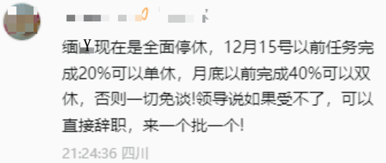 某行开门红“冲刺新规”？！法定休息日明码标价，领导直言：不干可以辞职