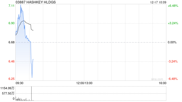 HASHKEY HLDGS首挂上市 早盘高开1.95%-313啦实用网