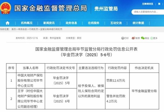 又领罚单！大地财险下半年被罚不下12次，什么原因？