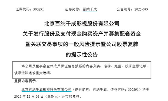 重大资产重组！300291，明起复牌-313啦实用网