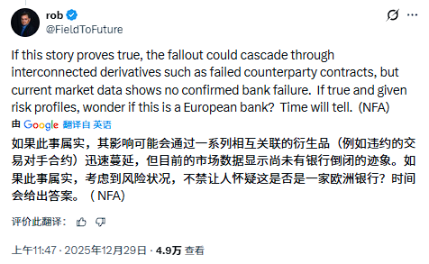 白银跳水,有大银行爆仓了?