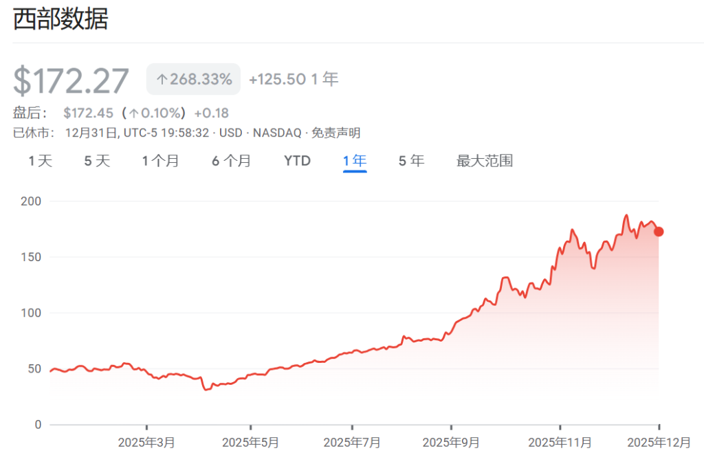 2025年美股最强Top 10,存储占了3只