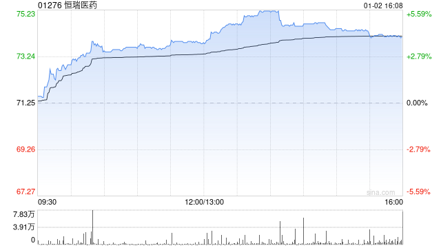 恒瑞医药午后涨超5% CLDN18.2 ADC胃癌适应症纳入突破性治疗品种名单-313啦实用网