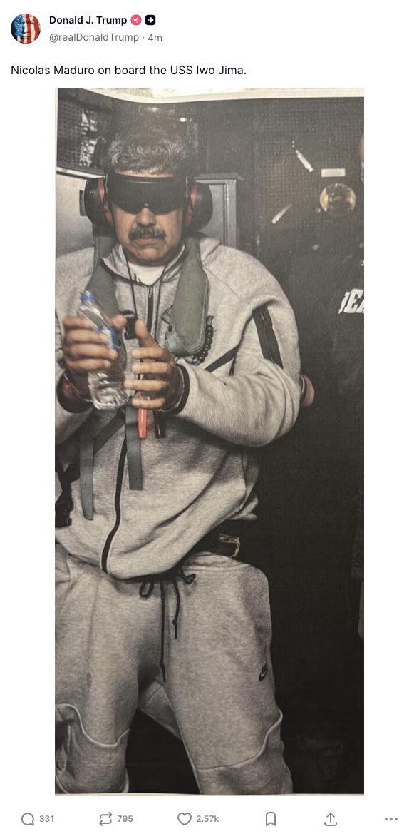 马杜罗已抵美 国际社会强烈谴责美国 特朗普:若必要,有“第二波”打击