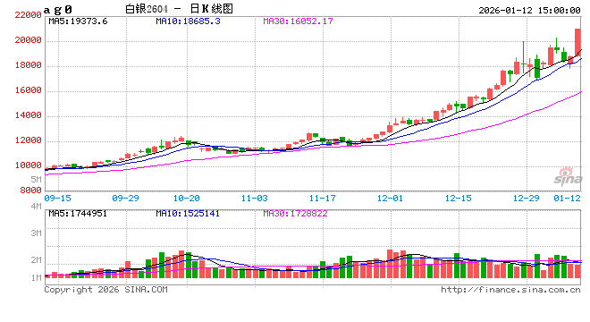 收评|国内期货主力合约涨跌互现 沪银涨超14%