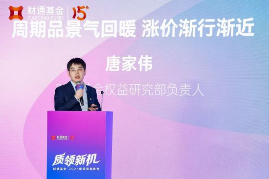 财通基金唐家伟:周期品景气迎“朦胧复苏”,2026年供需紧平衡下涨价渐行渐近-313啦实用网