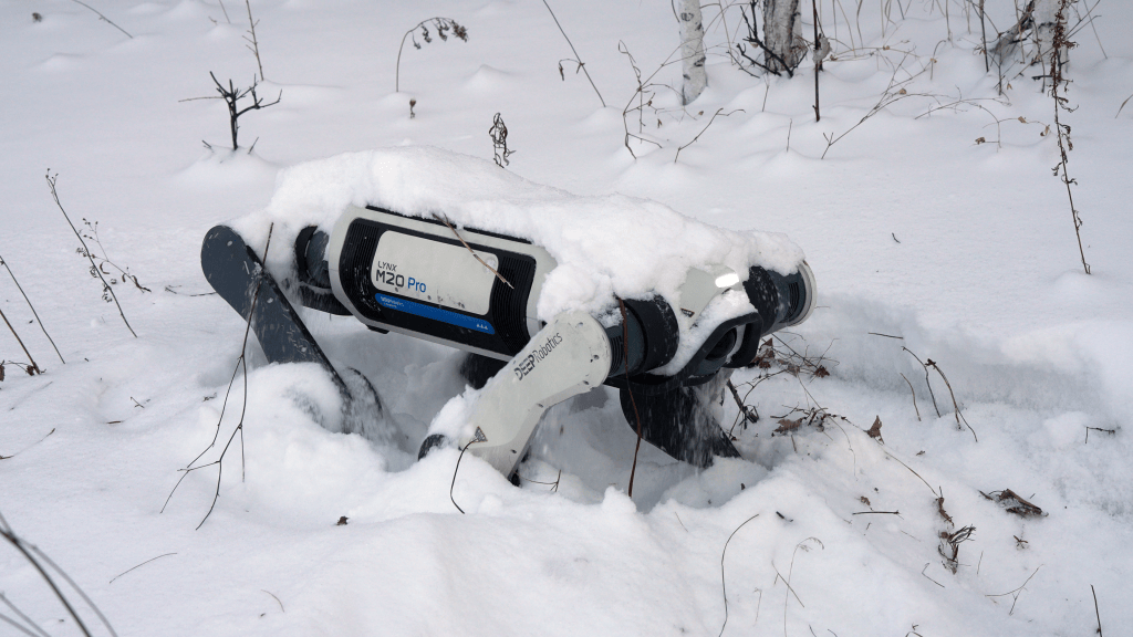 呼伦贝尔极寒雪地测试：山猫M20轮足机器人验证-30℃可靠作业能力-313啦实用网