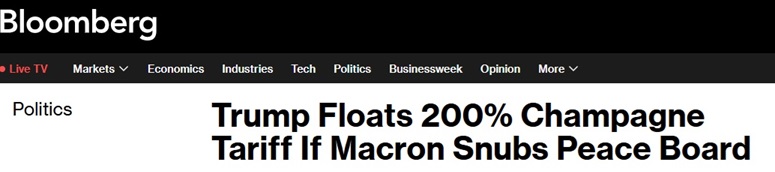 重磅突发！特朗普威胁对这些法国商品征200%关税 金价应声大涨突破4700