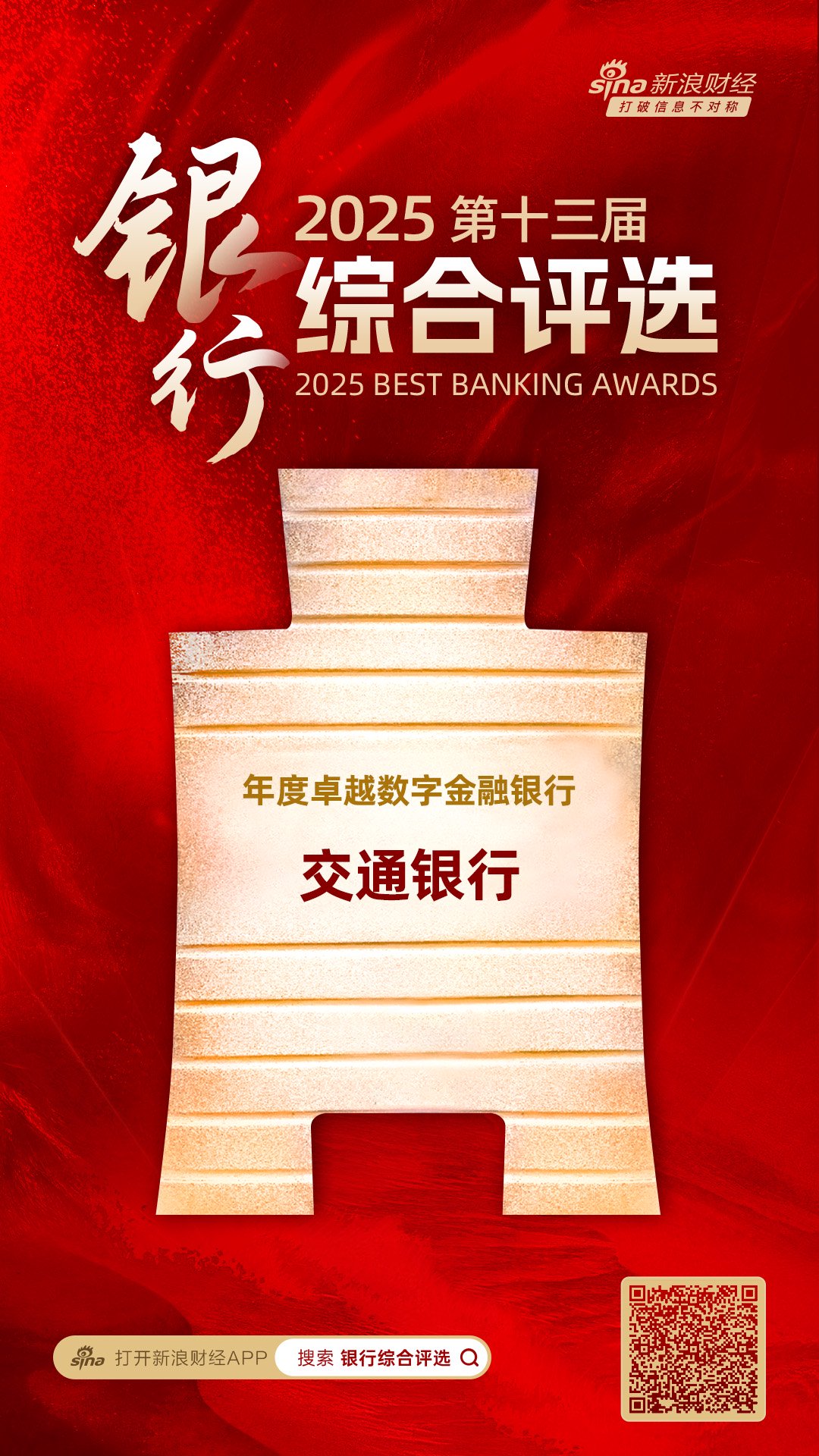 交通银行获评“年度卓越数字金融银行”-313啦实用网