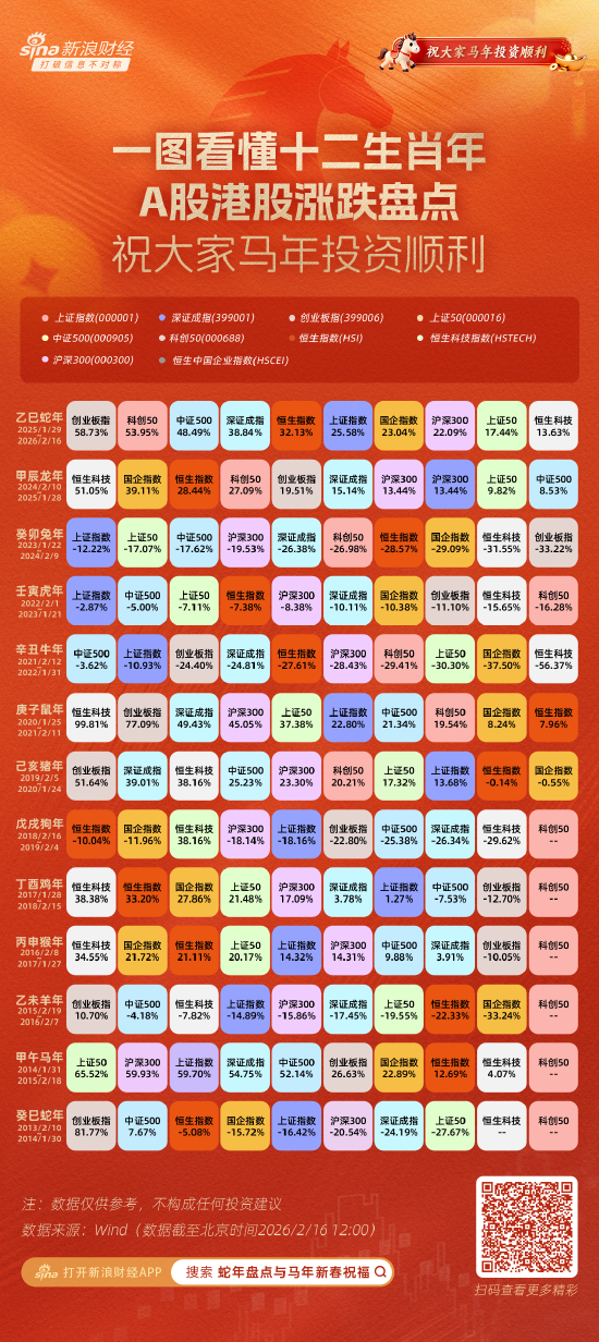 蛇年交易收官！十二生肖年指数涨跌盘点：沪指累涨25%，恒指累涨32%-313啦实用网