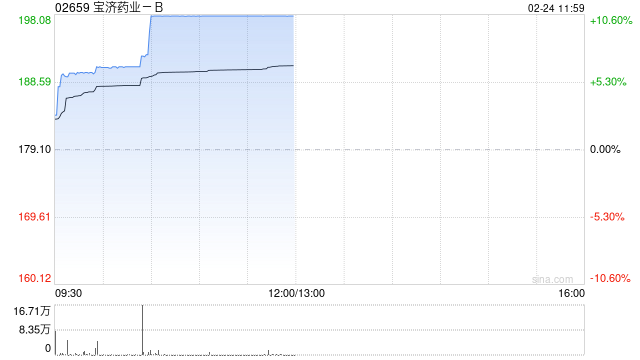 宝济药业-B午前大涨超10%创新高 获纳入恒生综合指数-313啦实用网