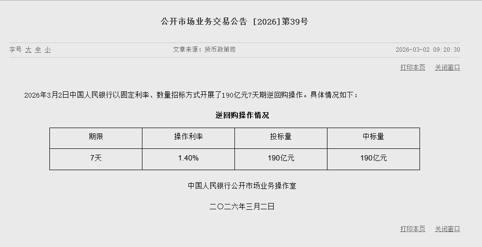 央行今日开展190亿元7天期逆回购操作-313啦实用网