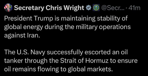 美国能源部长闹乌龙 白宫否认美军在霍尔木兹海峡护航油轮-313啦实用网