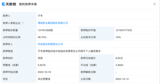 博纳董事长于冬没欠永利赌场钱，但被其他人冻结了5.66亿元股权！