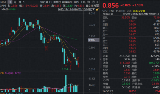 突传重磅，港股崛起！芯片、医药领衔，华宝基金港股信息技术ETF（159131）放量涨超3%！互联网龙头异动猛攻