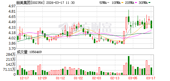 赫美集团:公司能源板块的风光电制绿氢绿醇项目主体工程尚未开工建设,未贡献营收-313啦实用网