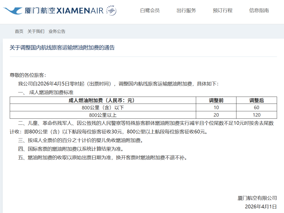 燃油附加费,即将上调!-313啦实用网