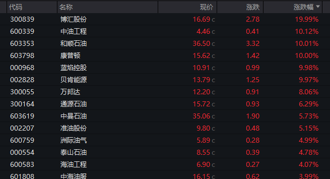 油气股、期、ETF，午后逆市大涨！-313啦实用网