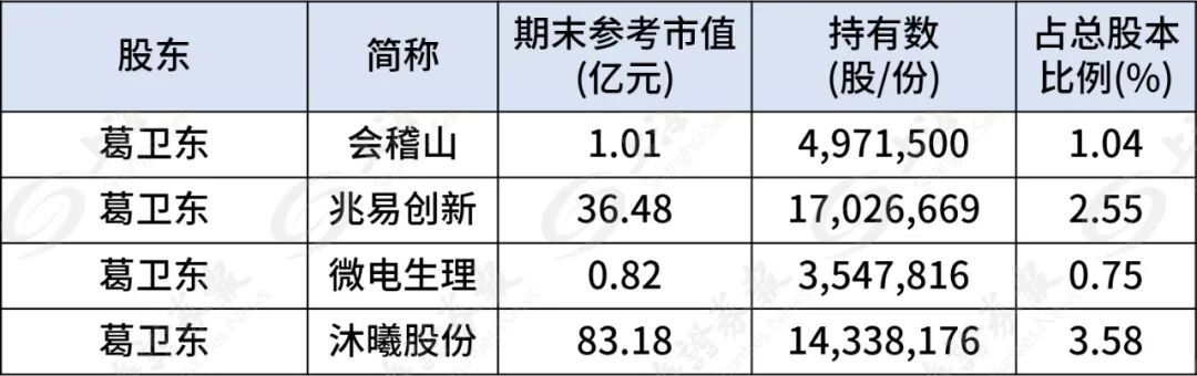 葛卫东家族，190亿持仓曝光-313啦实用网