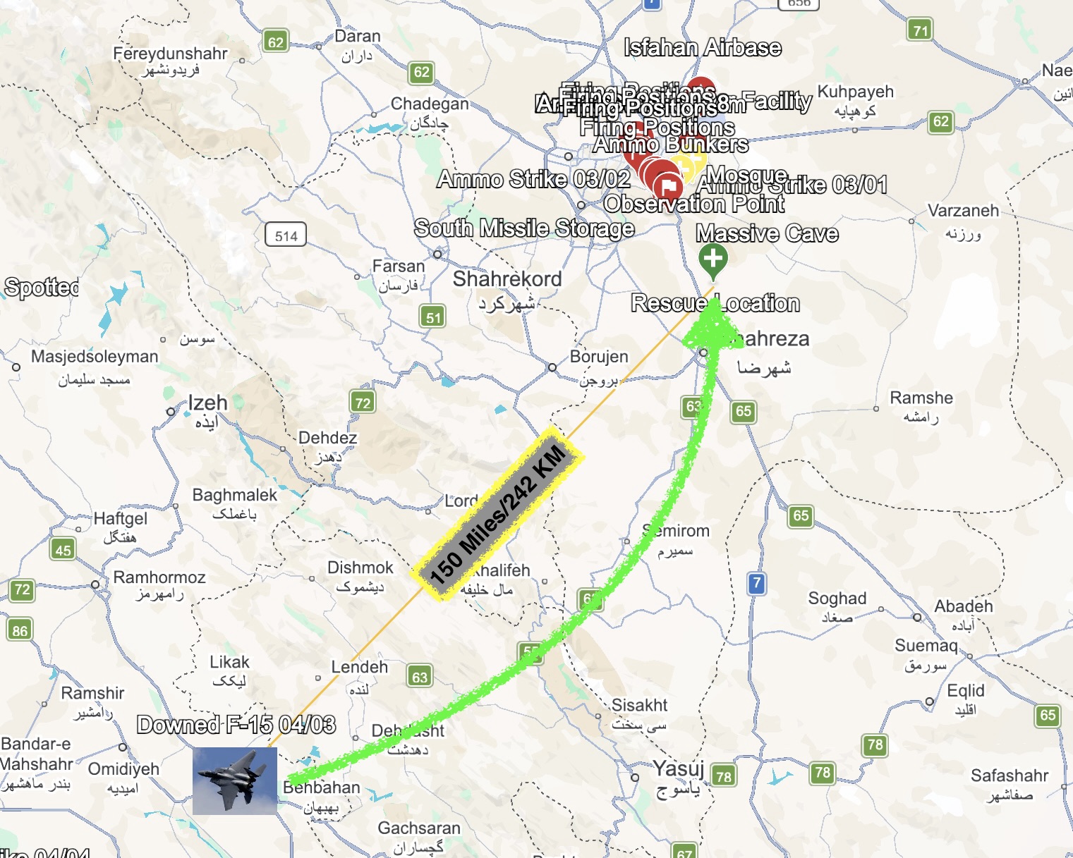 美国军事博主：F-15获救飞行员24小时内跋涉了150英里-313啦实用网