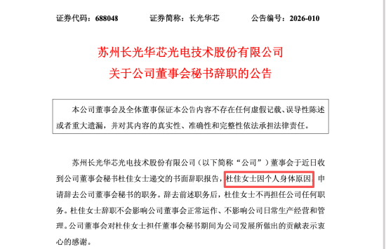 两年内董秘三度更迭，长光华芯人事更迭背后：警示函余波未散，财务总监仍空缺 | 长三角资本局-313啦实用网