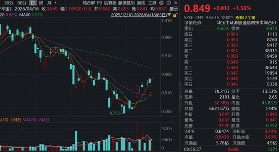 港股硬科技再走强 同类规模最大港股通信息技术ETF(159131)冲高逾2% 机构看好港股二季度尤其是4-5月反弹机会-313啦实用网