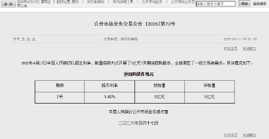 央行今日开展5亿元7天期逆回购操作-313啦实用网